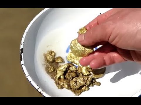 ouro em pó e pepitas em rio do paraná