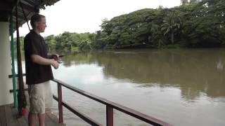 preview picture of video 'Fishing on Kwai Yai River, Kanchanaburi'