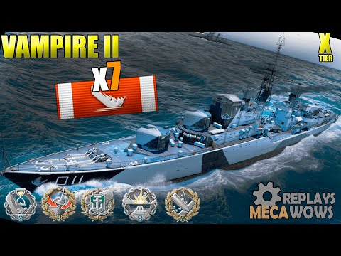 Vampire II 7 Kills & 228k Damage | World of Warships Gameplay 4k
