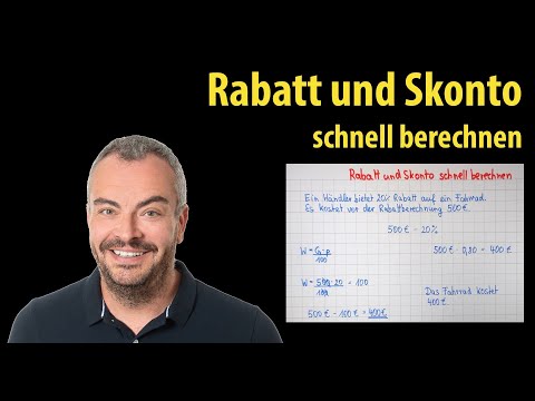 Quickly calculate a discount or cash discount (percentage factor) | simply explained by Lehrersch...