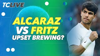 Tennis Channel Carlos Alcaraz vs. Taylor Fritz Wimbledon Semifinal 