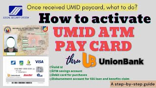 How to activate your UMID ATM PAYCARD once received the card | SSS Disbursement Account | DAEM
