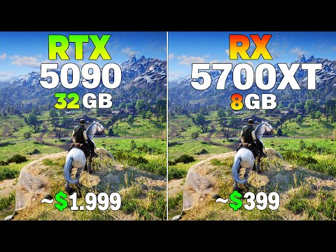 RTX 5090 vs RX 5700 XT - Test in 8 Games