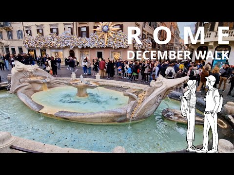 4K December Rome Part 1: atmospheric architectural walk (GPX pathway in description)