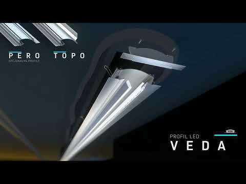 LED Profile VEDA- Architectural- Recessed- Plaster in- Suspended- ceiling mounted-lucasled.ie