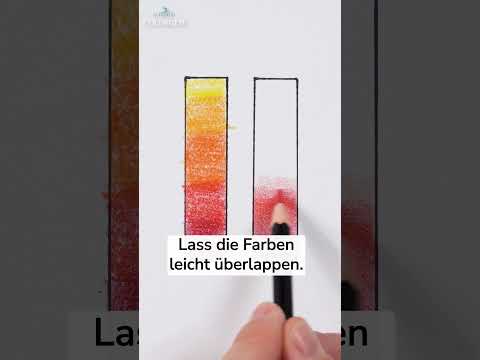 Übergänge mit Buntstifte -  Anfänger vs  Profi