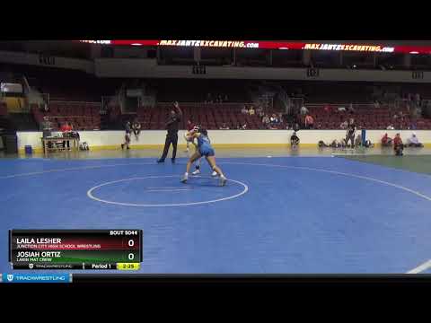 High School Girls 106 Laila Lesher Junction City High School Wrestling Vs Josiah Ortiz Lakin Mat C