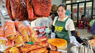Quầy Thịt Quay Nhộn Nhịp Sáng Sớm Bánh Mì Bánh Không Nghỉ Tay.