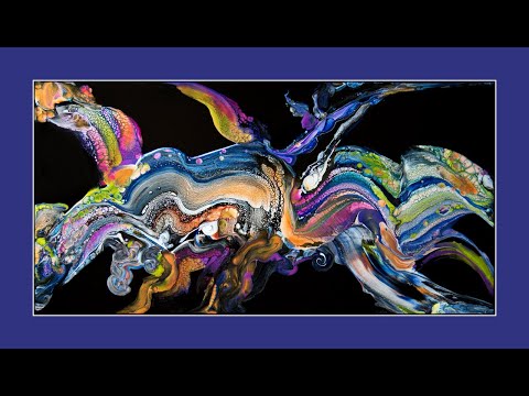 #8009 Unknown Species Aquatic Smear Swipe Contemporary Art Fluid Acrylics 2021intuitive art
