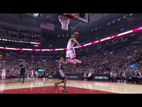Raptors Highlights: Powell Steal and Slam - January 24, 2017