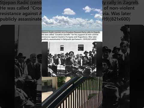 Stjepan Radić center at a Croatian Peasant Party rally in Zagreb