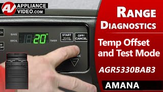 Range / Oven - Diagnostic, Error Codes & Troubleshooting and How to Adjust Oven Temperature