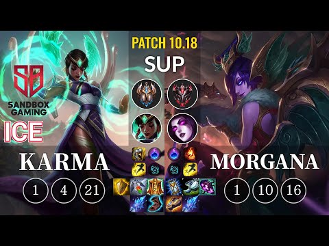 SB Ice Karma vs Morgana Sup - KR Patch 10.18