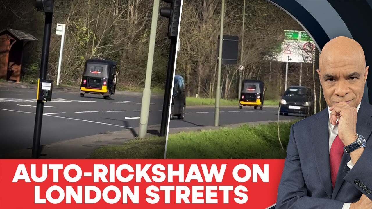 London: Indian Style Auto-Rickshaw Spotted in London; Video Goes Viral | Firstpost America | N18G