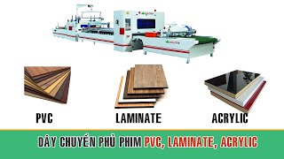 HTL-1300A | Dây chuyền phủ phim PVC lên cốt ván MDF, HDF