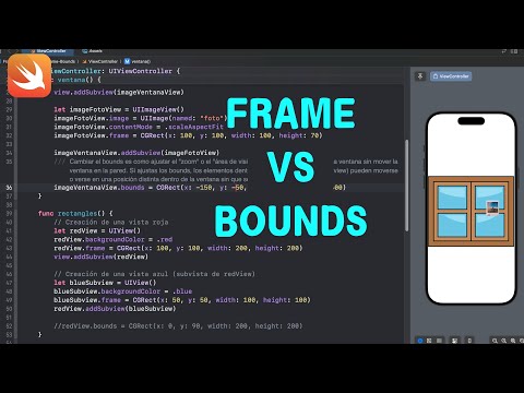 Cuál es la diferencia entre frame y bounds en el desarrollo de vistas con uikit y swift?