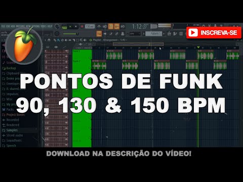 PACK DE FUNK: Pontos de Funk 90 , 130 e 150 BPM ( Drum Kit Funk ) Como Fazer um Beat de Funk 2022