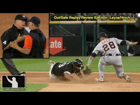 Ejection 128 - AJ Hinch Tossed for Arguing Replay Review Decision Upholding Jerry Layne's Safe Call