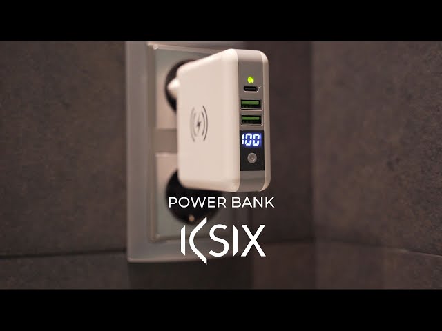 Batería externa Power Bank Ksix, 6.700mAh, 5W, Carga inalámbrica
