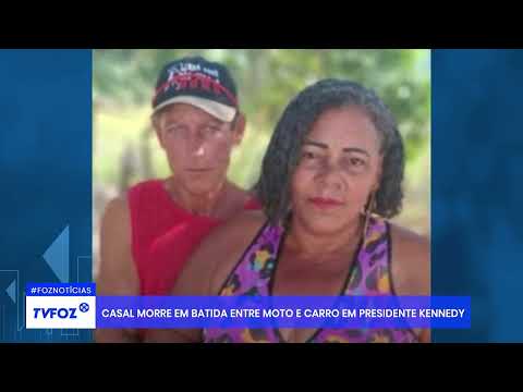 Casal morre em batida entre moto e carro em Presidente Kennedy