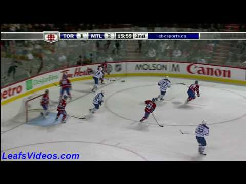 TOR 1 @ MTL 1 - Francois Beauchemin Hit - 100410