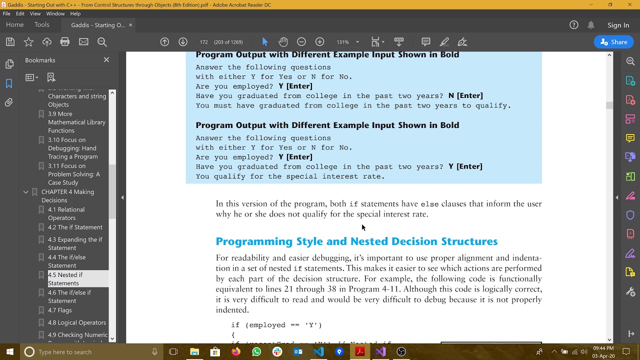 Tony Gaddis Chapter-4 Topic 4.5
