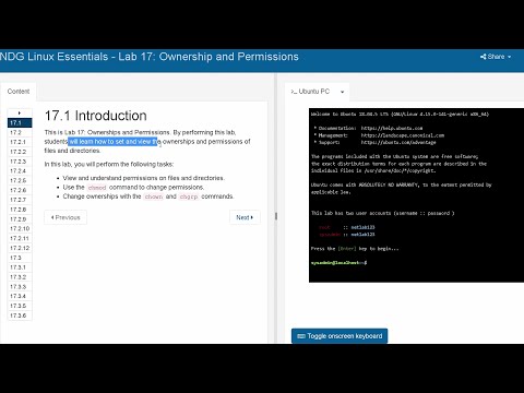 Intro to Linux | Cisco Lab17 | Ownerships and Permissions