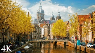 Autumn in Amsterdam 4K - Nature Relaxation Film with Calming Music