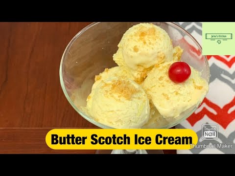Butter Scotch Ice Cream Recipe|Ice Cream Recipes|Jaina's Kitchen| Caramel Crunch Ice Cream|IceCream