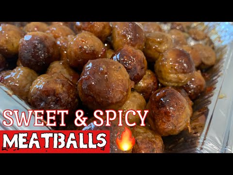 STICKY SWEET AND SPICY 🔥 MEATBALLS | BABY SHOWER MEATBALLS | GRAPE JELLY MEATBALLS