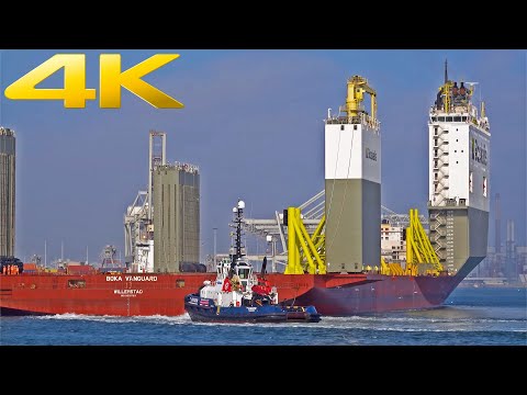 8 HOURS RELAXING MARINE TRAFFIC AT PORT OF ROTTERDAM NETHERLANDS - 4K SHIPSPOTTING 2023 PART 1/2