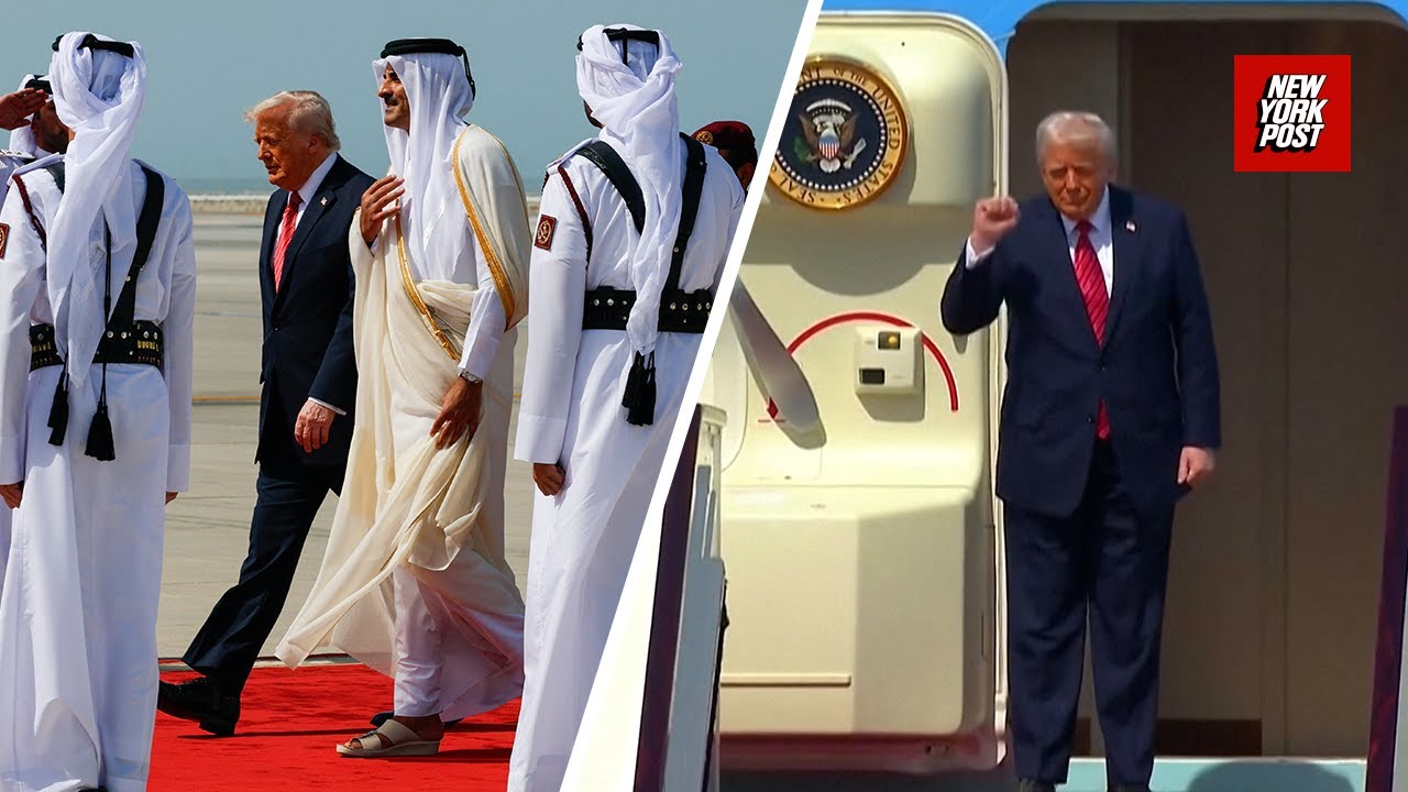 Trump gets 8 fighter-jet escort as part of his welcome to Qatar