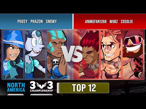 Pugsy, Phazon & Snowy VS animefan1266, wubz & Cosolix - Top 12 - NA - 3v3 Championship 2022