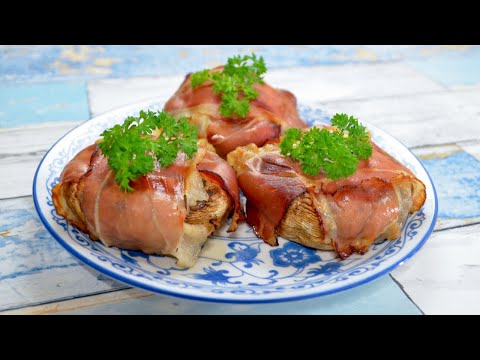 Pieczarki nadziewane serem feta i szynką długo dojrzewającą - jak zrobić- Smakowite Dania