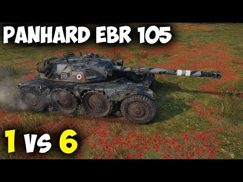 Panhard EBR 105 || 1 vs 6 | 9 Kills | 8,6K Damage || World of Tanks
