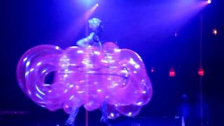 EXTREME PLASTIC PVC CATSUIT FASHION NOKIA Theatre Times Square New York City 2009