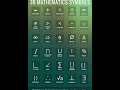 30 Mathematics Symbols  || All Basis Math Symbols