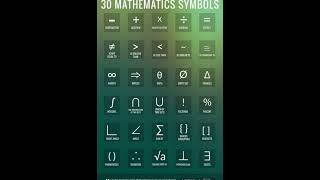 Download lagu 30 Mathematics Symbols  || All Basis Math Symbols mp3