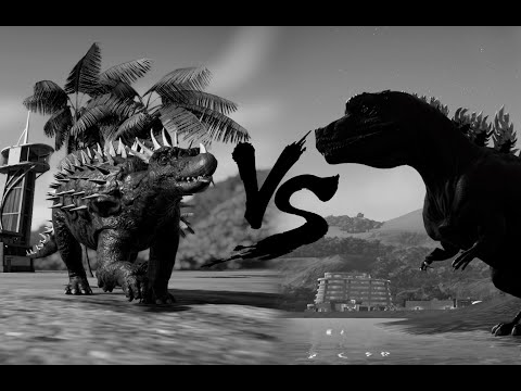 Godzilla vs Anguirus - Jurassic World Evolution Mod