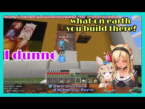 Hololive Cut - Shiranui Flare Just Can't Stop Laughing At Polka Behavior | Minecraft [Hololive/Eng Sub]