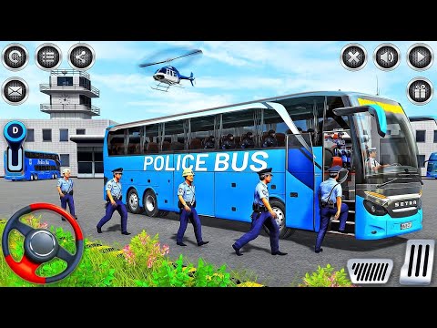US Police Bus Driving Simulator - Offroad Transport Duty Driver 3D - Android GamePlay