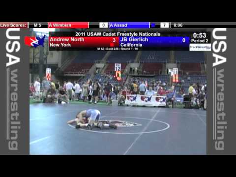 Cadet Freestyle 91 - Andrew North (NY) vs. J.B. Gierlich (CA)
