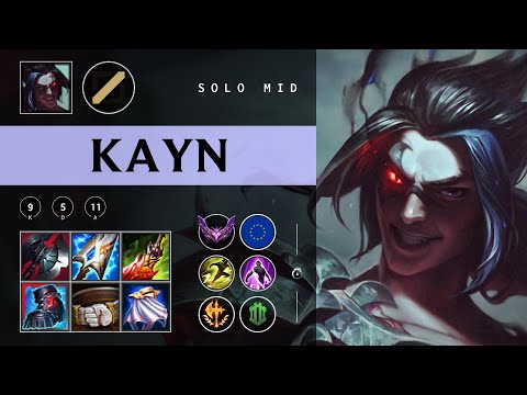 Kayn Mid vs Galio - EUW Master Patch 25.23