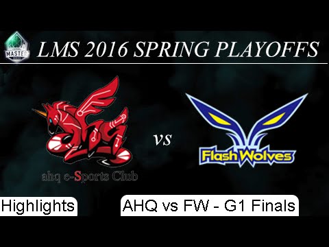 AHQ vs FW - Finals Game 1 Highlights - LMS Spring 2016 Playoffs - ahq e-Sports Club vs Flash Wolves