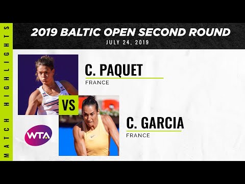 Chloé Paquet vs. Caroline Garcia | 2019 Baltic Open Second Round | WTA Highlights