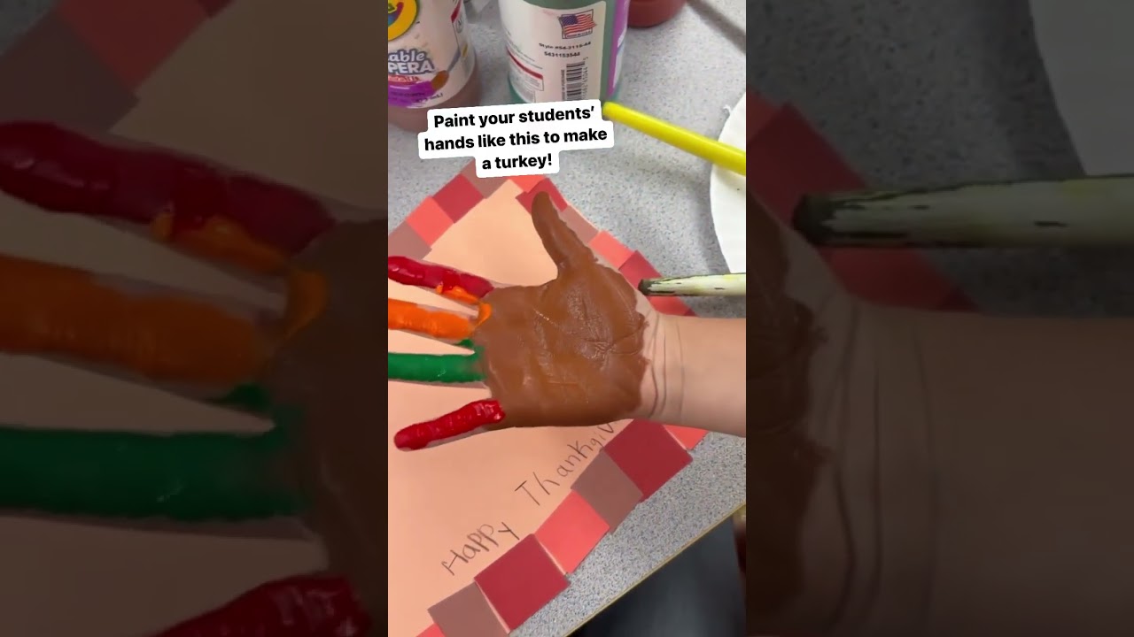 🦃 🎨 Easy Thanksgiving craft for primary classrooms.