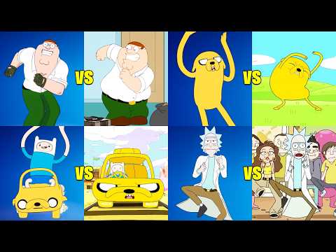 Cartoon Characters Doing Fortnite Dances (Peter Griffin, Rick and Morty, Adventure Time, TMNT)