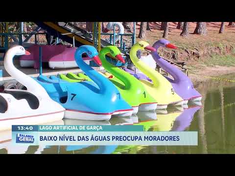 Lago Artificial de Garça: baixo nível das águas preocupa moradores