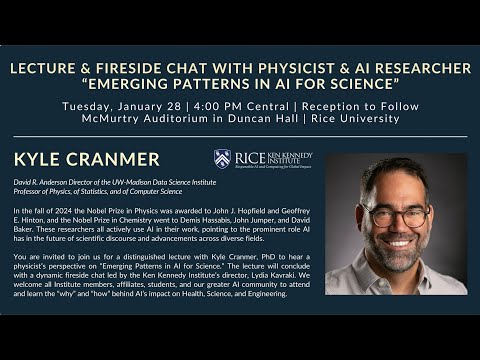 Kyle Cranmer: Emerging Patterns in AI for Science and Fireside Chat