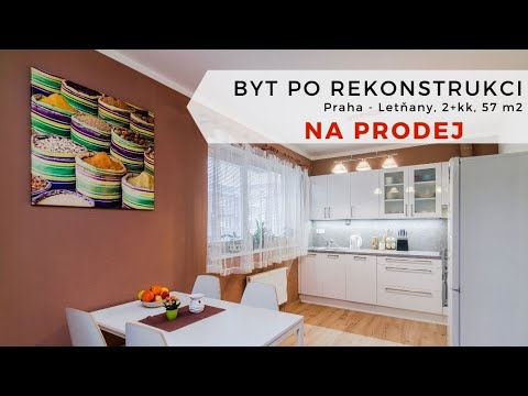 Byt po rekonstrukci - 2+kk, 57 m2 - Praha 9, Letňany (Videoprohlídka)